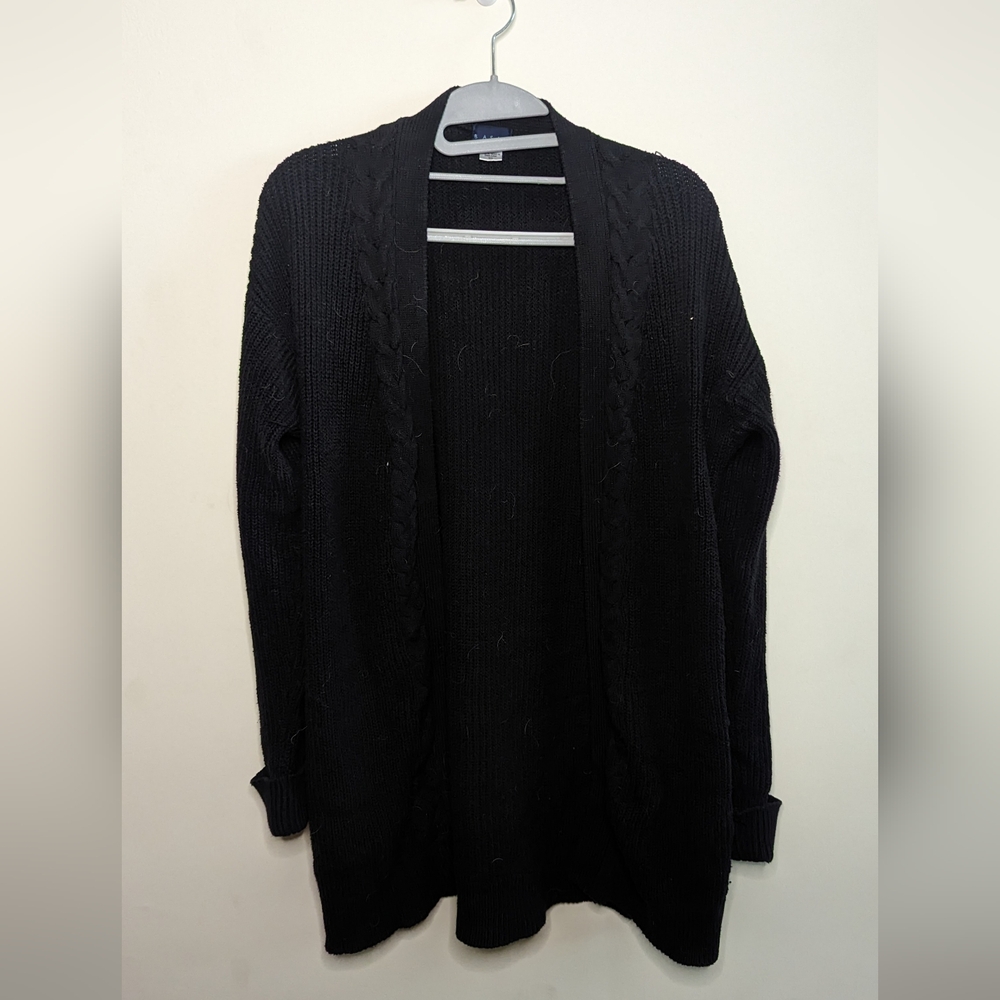Oversized Knit Black Cardigan